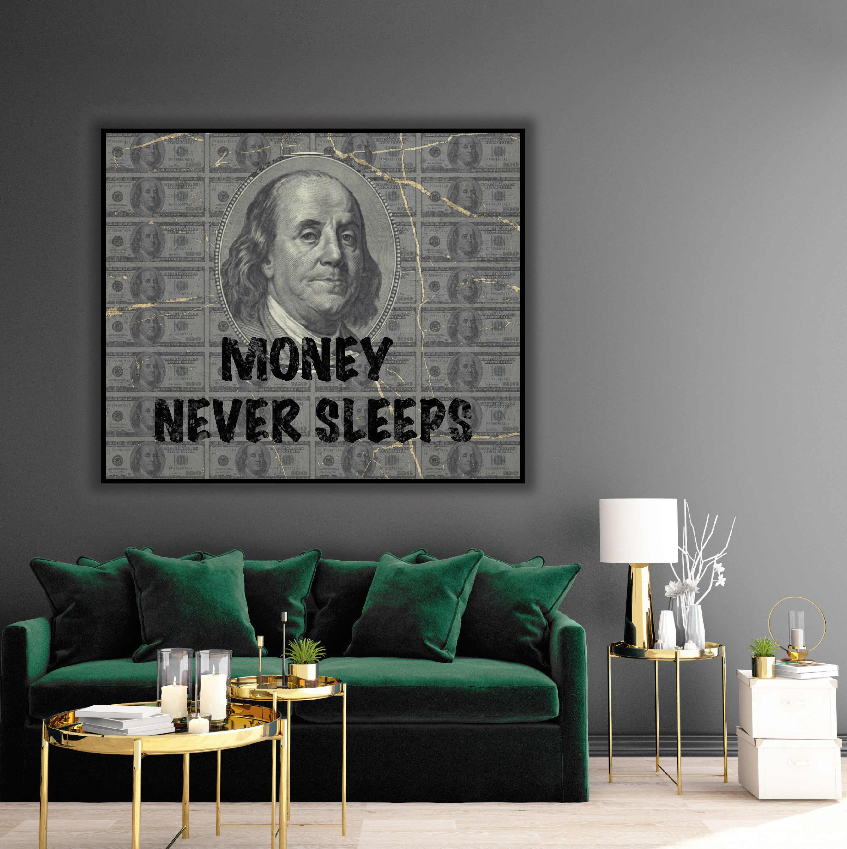 MONEY NEVER SLEEPS ART